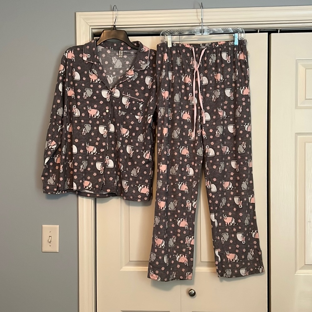 NWT Ellen Degeneres Flannel Pajama Set